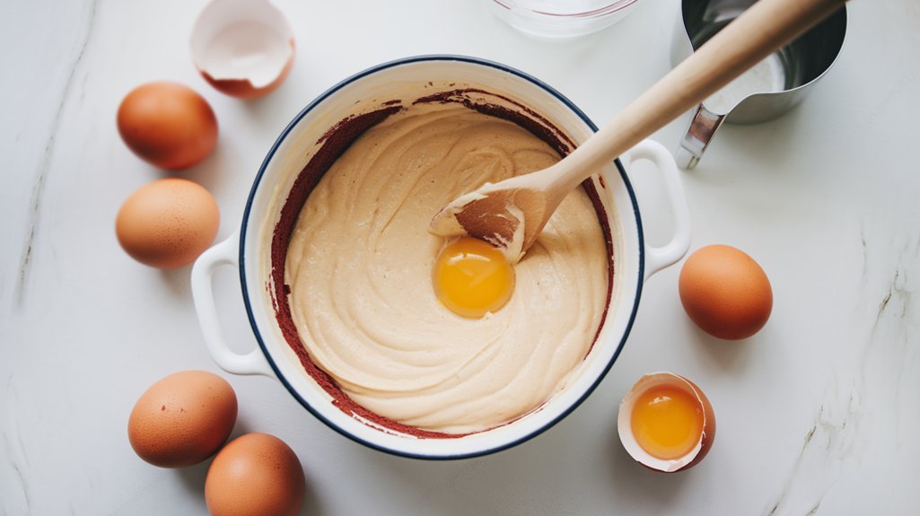 add eggs one at a time