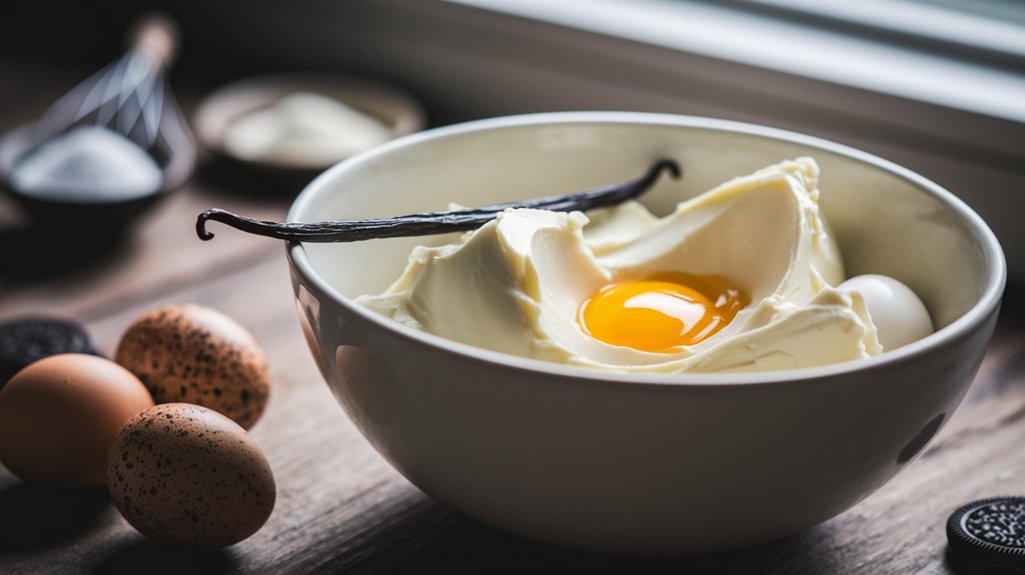 add vanilla and eggs