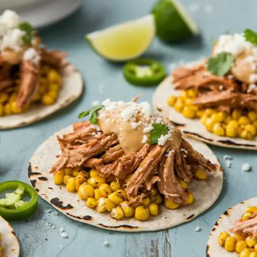 barbecue chicken corn tacos