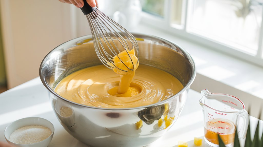 blend wet ingredients well