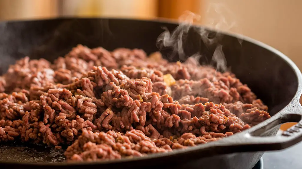 brown and crumble beef