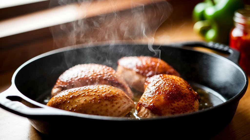 brown chicken until golden