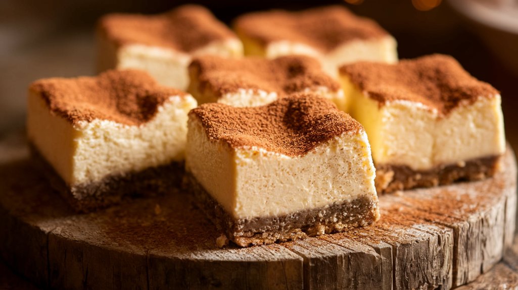 cheesecake bars with cinnamon