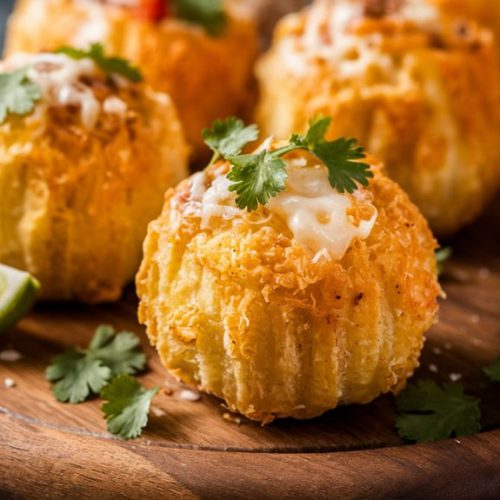 cheesy taco filled air fryer