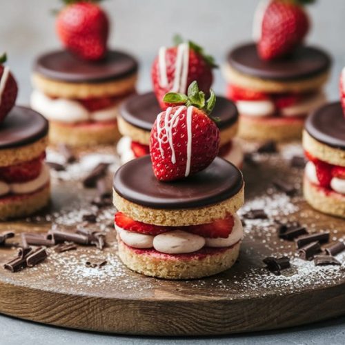 chocolate strawberry mini cakes