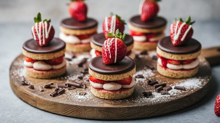 chocolate strawberry mini cakes