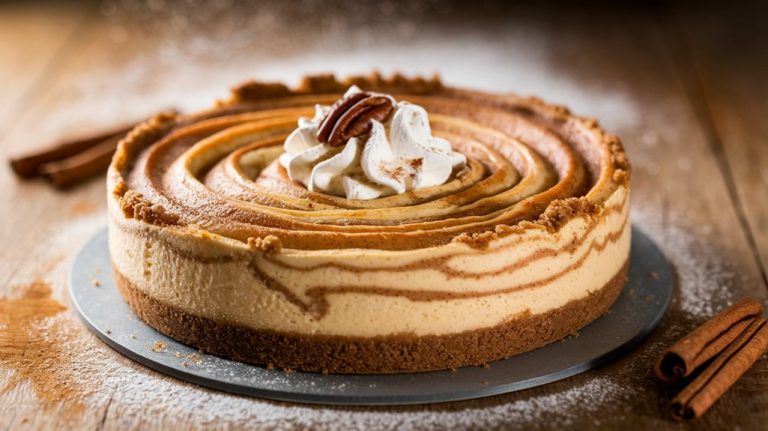cinnamon roll cheesecake dessert