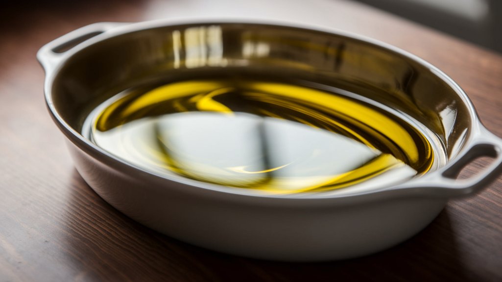 coat dish in olive oil