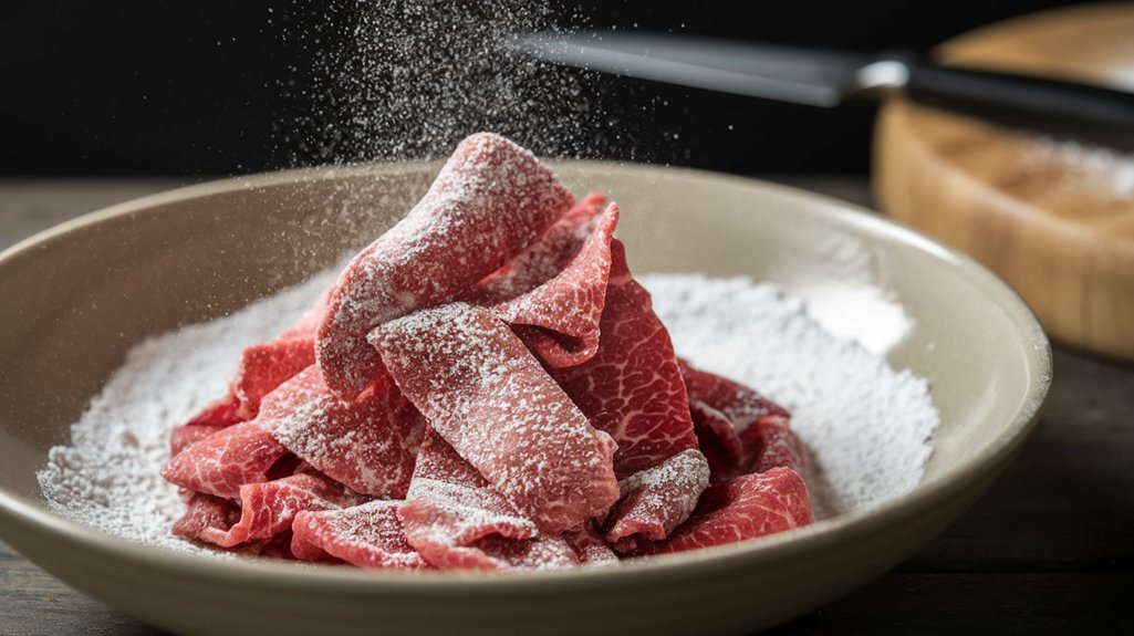 coat steak in cornstarch