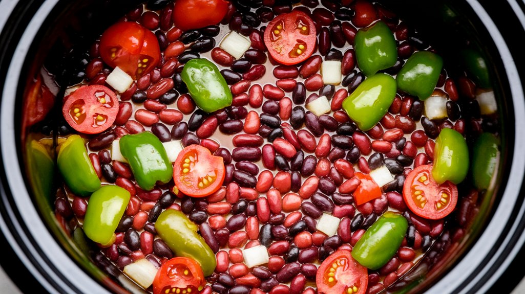 combine beans with vegetables