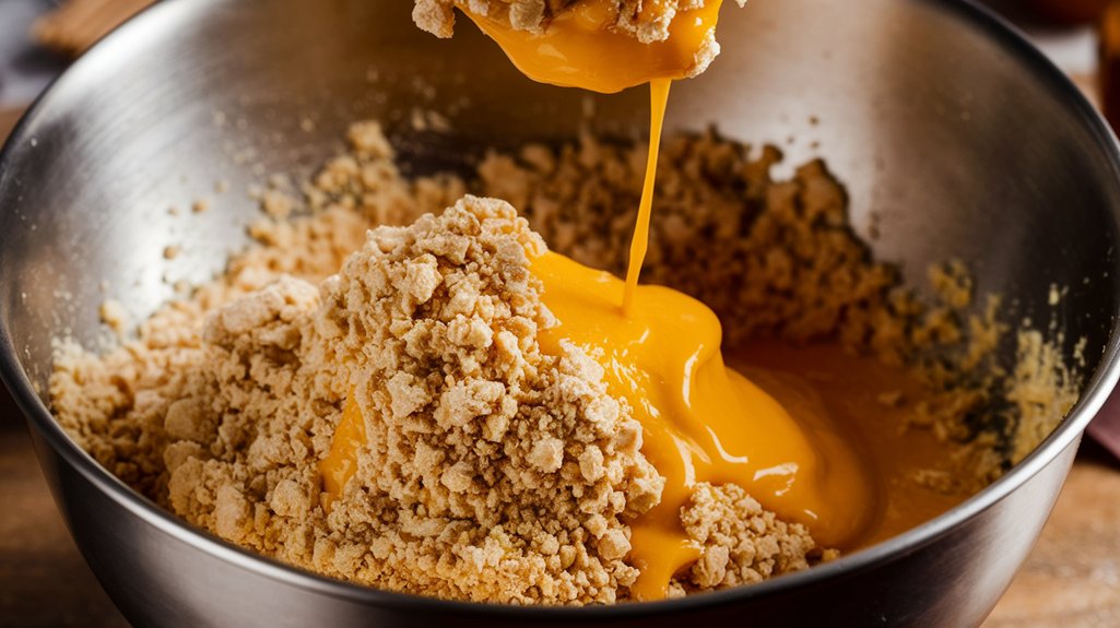 combine biscuits and butter