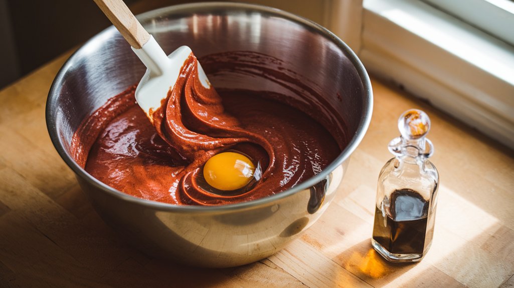 combine egg with vanilla