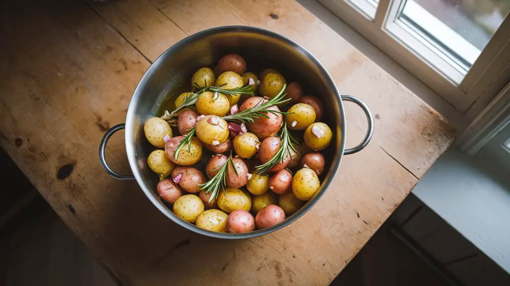 combine garlic with rosemary
