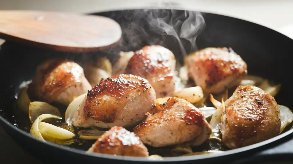 cook chicken thoroughly almost