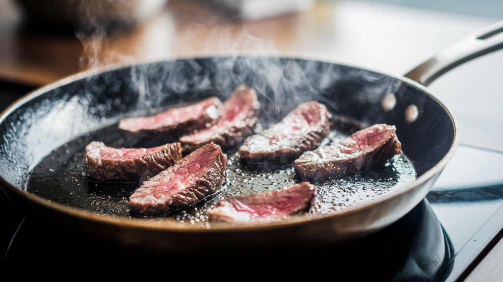 cook steak until crispy
