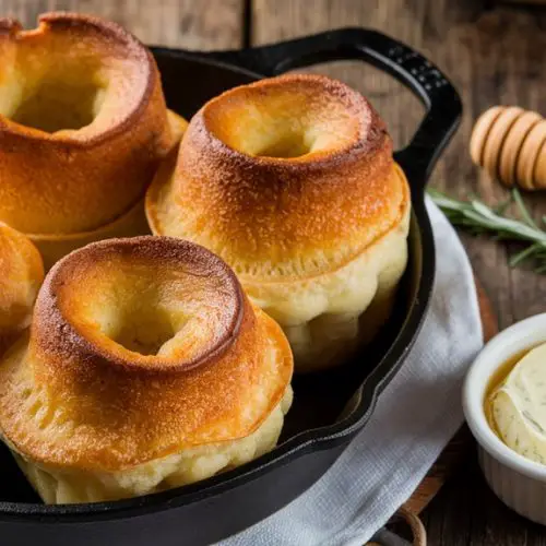 cornmeal popovers with butter