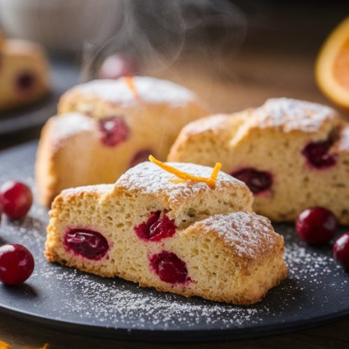 cranberry orange flavored scones