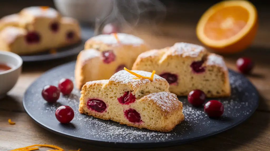 cranberry orange flavored scones