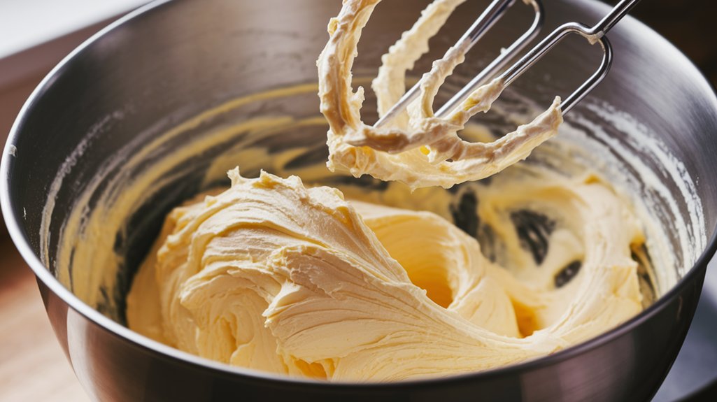 cream butter and sugar