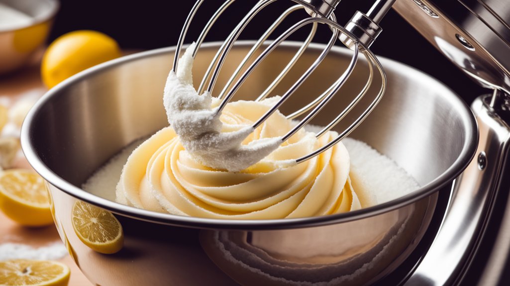 cream butter and sugar