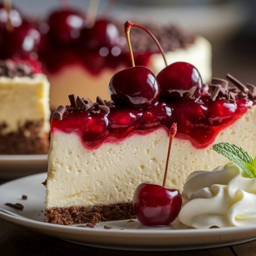 decadent chocolate cherry dessert
