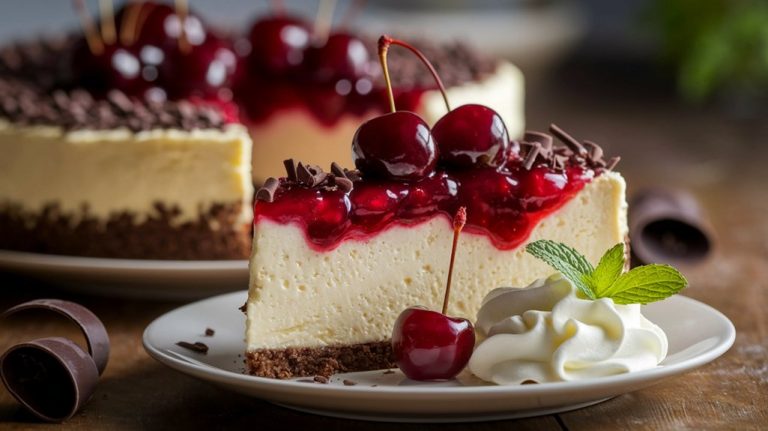 decadent chocolate cherry dessert