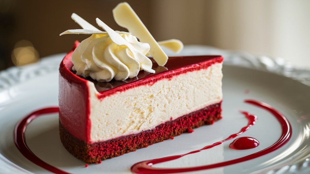 decadent dessert with cheesecake