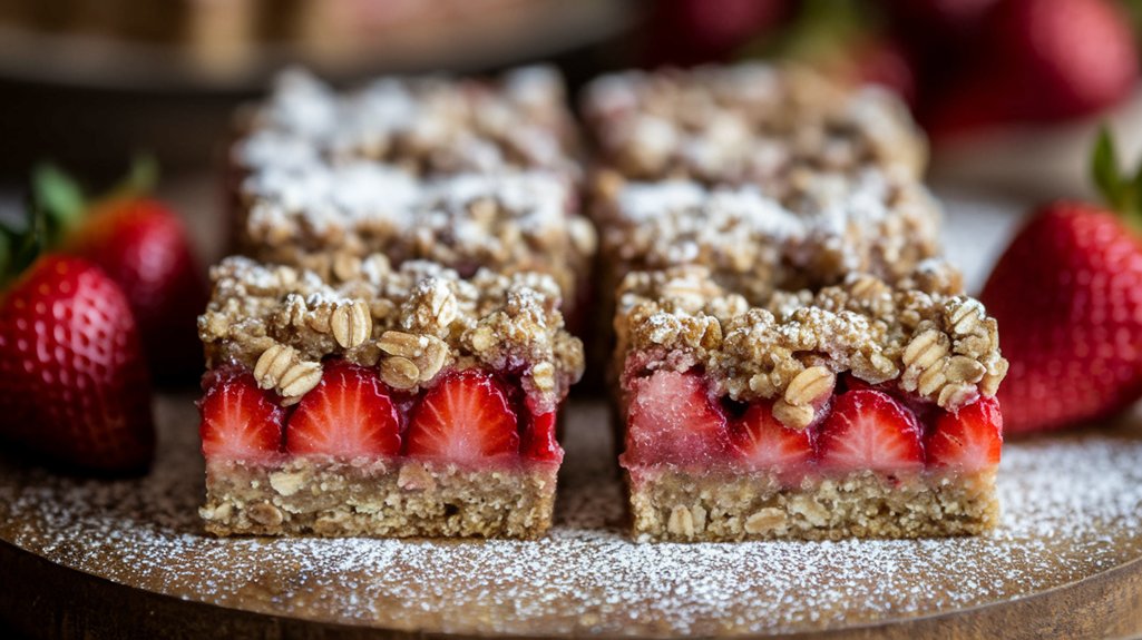 delicious strawberry oatmeal bars