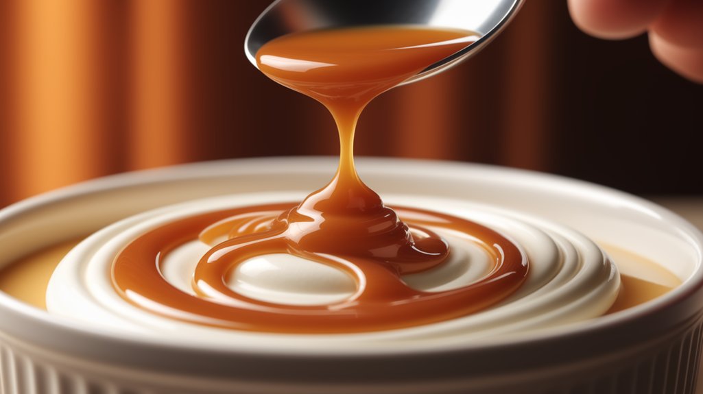 drizzle caramel sauce evenly