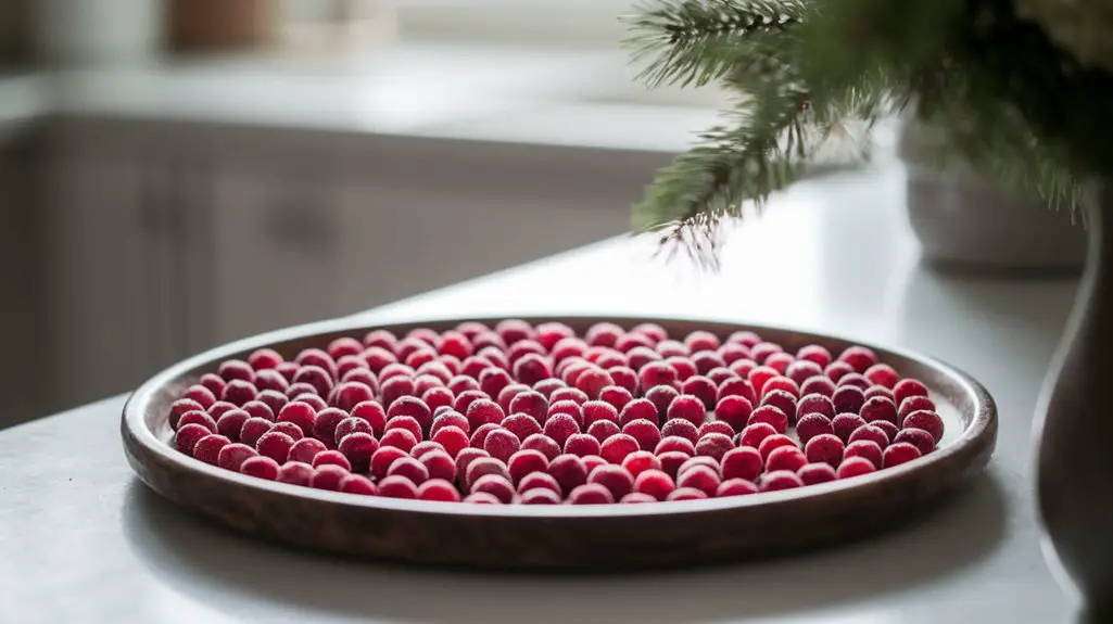 dry cranberries for one hour