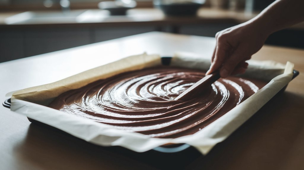 evenly spread batter tray