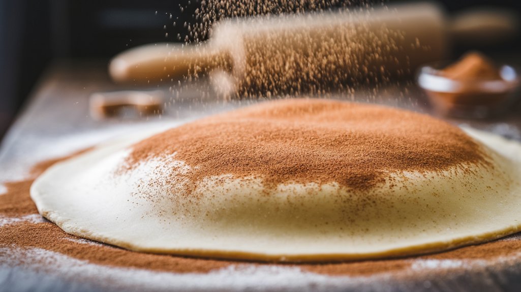 evenly sprinkle cinnamon sugar