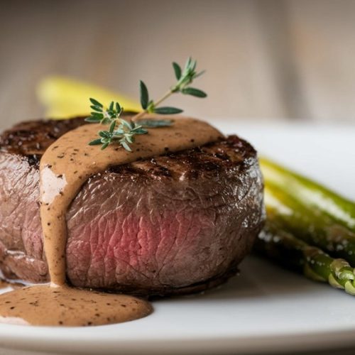 filet mignon peppercorn sauce