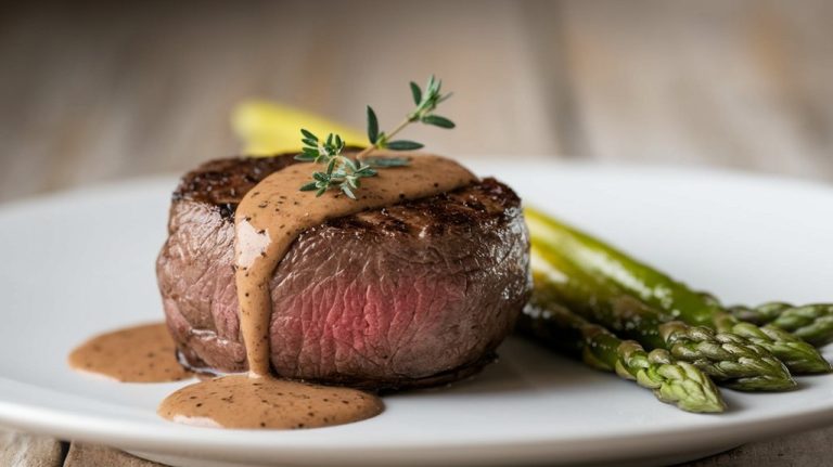 filet mignon peppercorn sauce