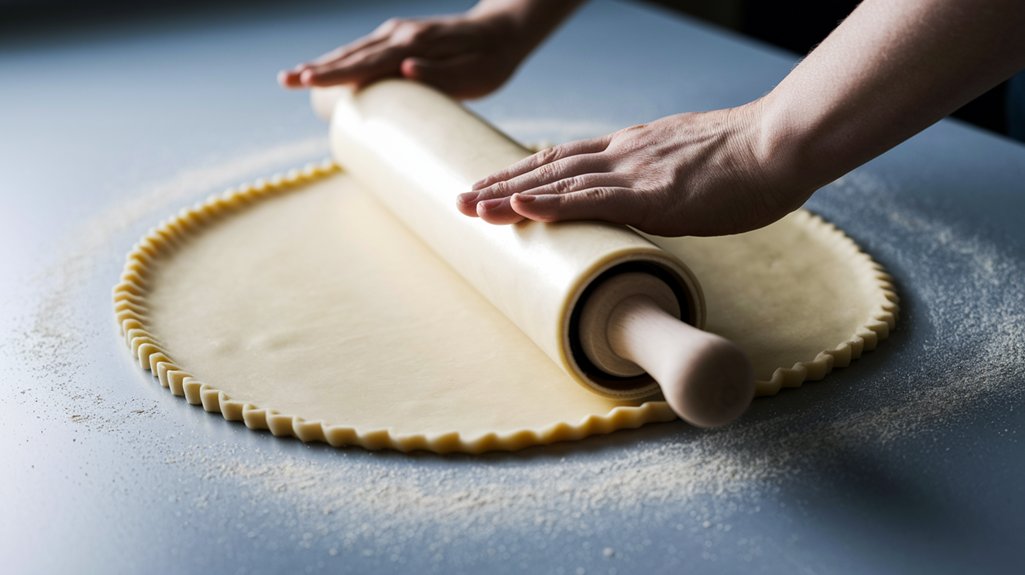 flatten pastry on surface