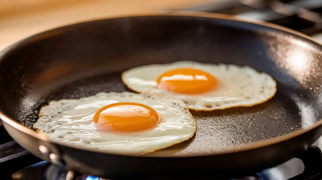 fry eggs using butter