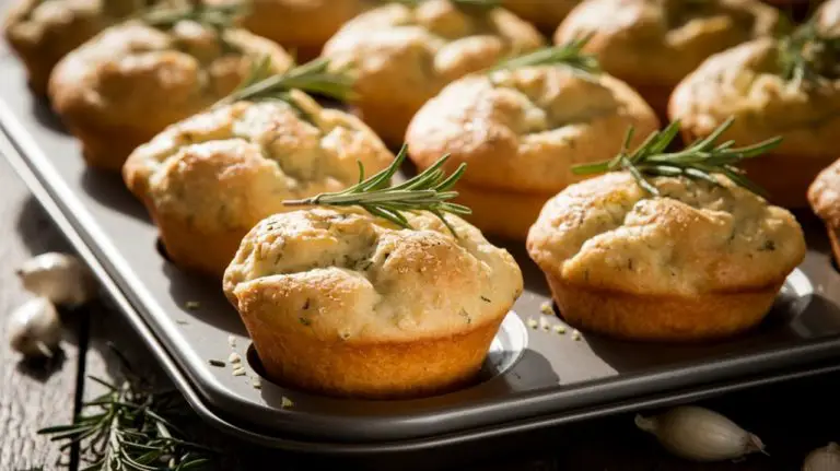 garlic rosemary focaccia muffins