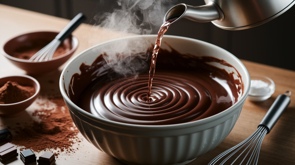 gradually add boiling water