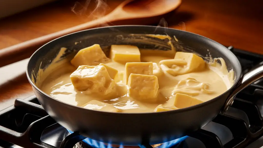 gradually melt velveeta cheese