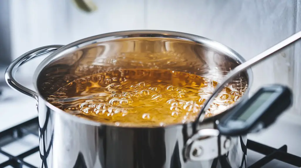 heat oil to 375 f