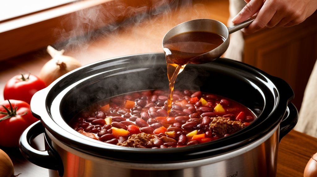 incorporate beef broth evenly