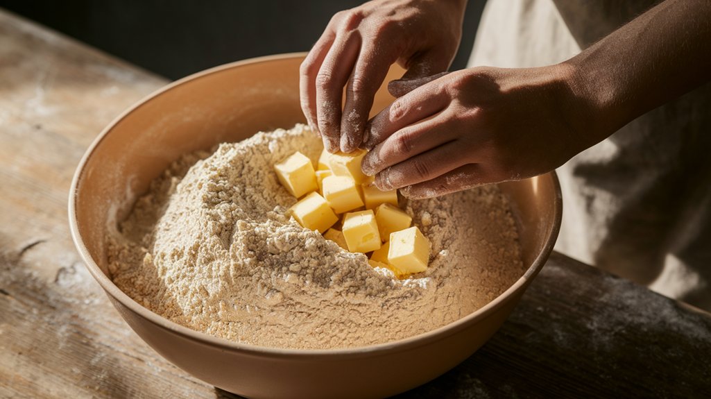 incorporate butter into mixture