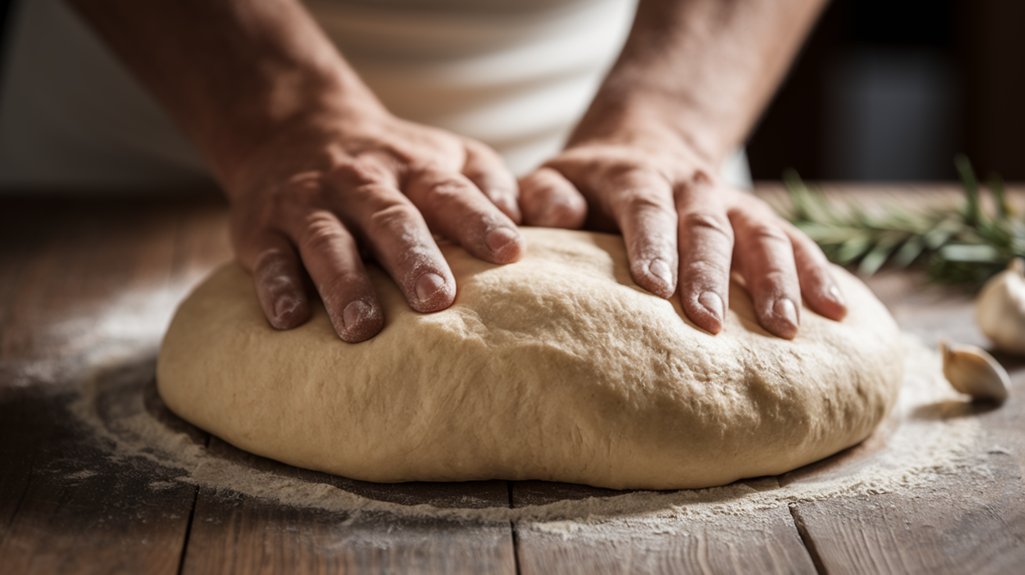 knead dough for five minutes