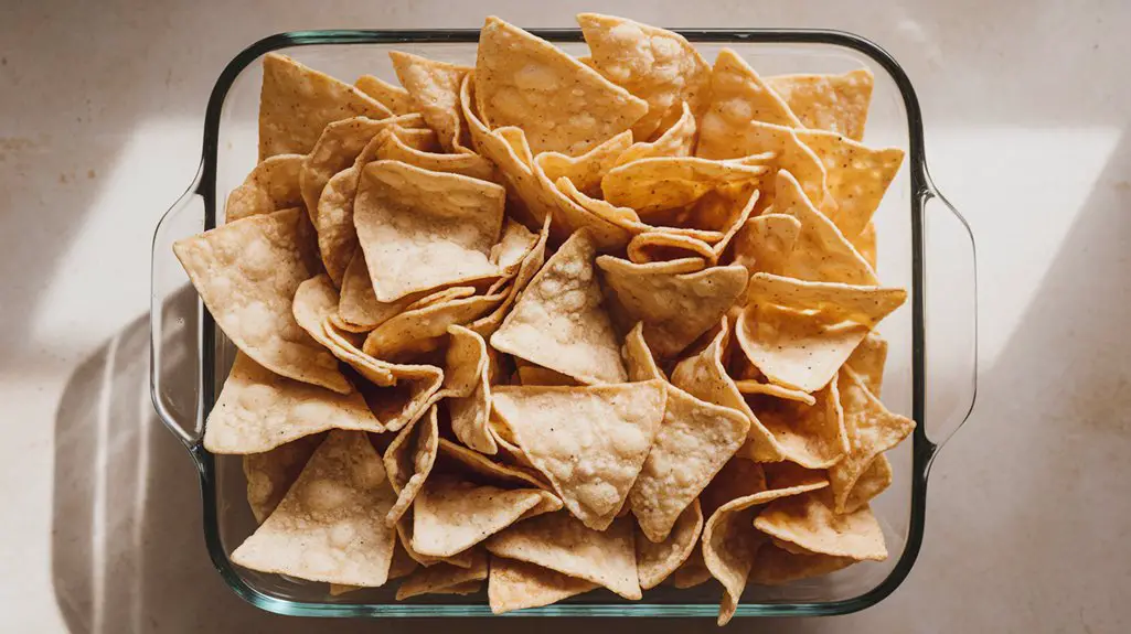 layer chips in dish