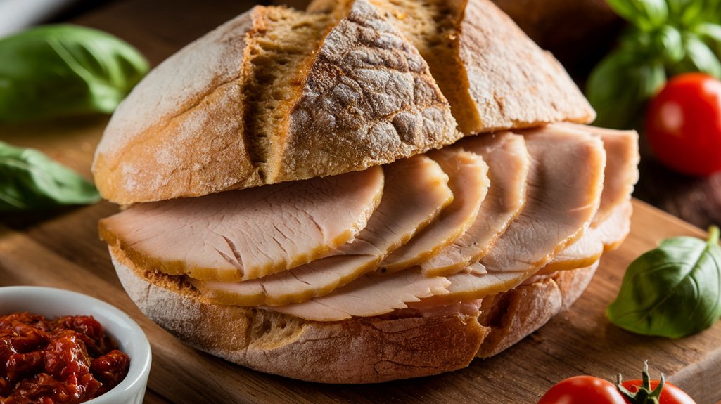 layer turkey on bread