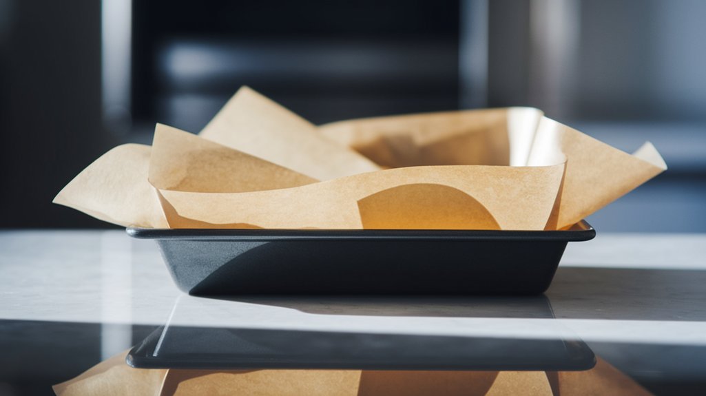 line tray with parchment