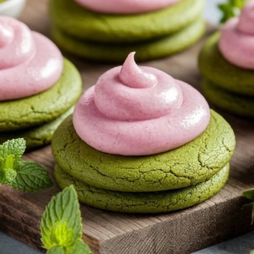 matcha cookies with frosting