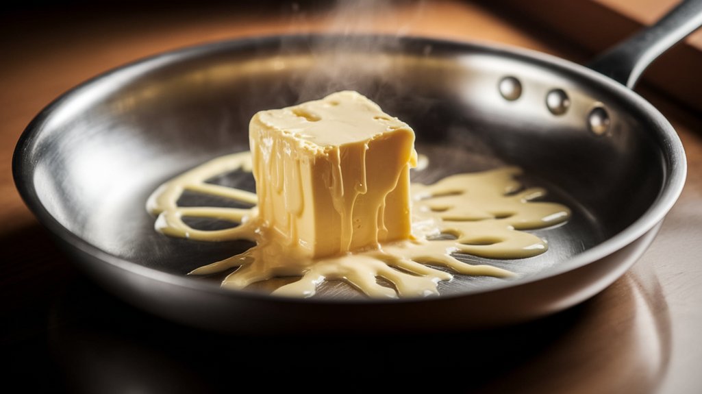 melt butter in pan