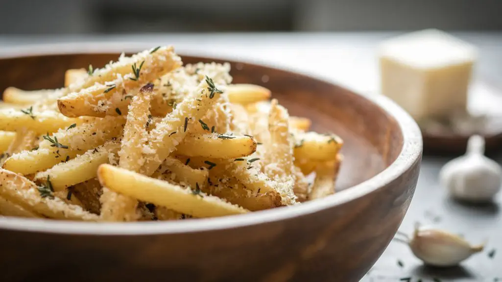 mix fries in bowl