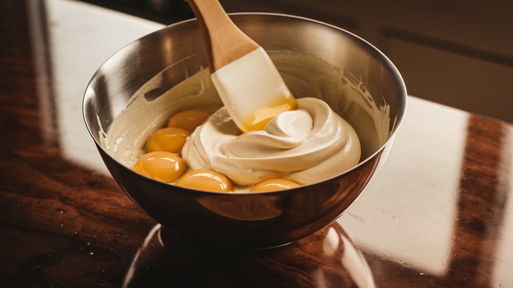 mix mascarpone and yolks